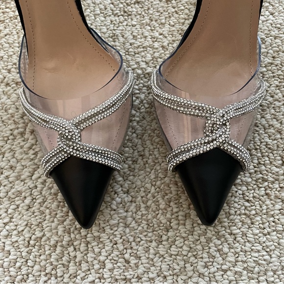 NWT Schutz Julie Slingback Heels Vinyl / Napa Leather Women’s size 6.5 - Picture 7 of 12